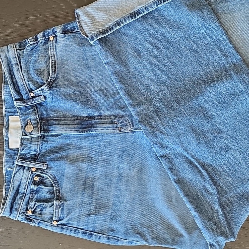 MOTHER The DODGER Straight Leg Cuffed Jeans